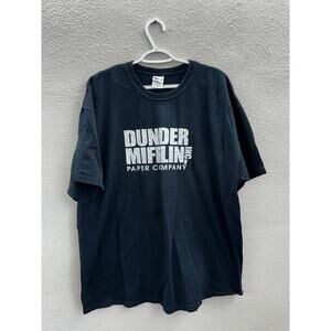 Gildan Brand T-Shirt Size 2XL Dunder Mifflin The Office Black Short Sleeve